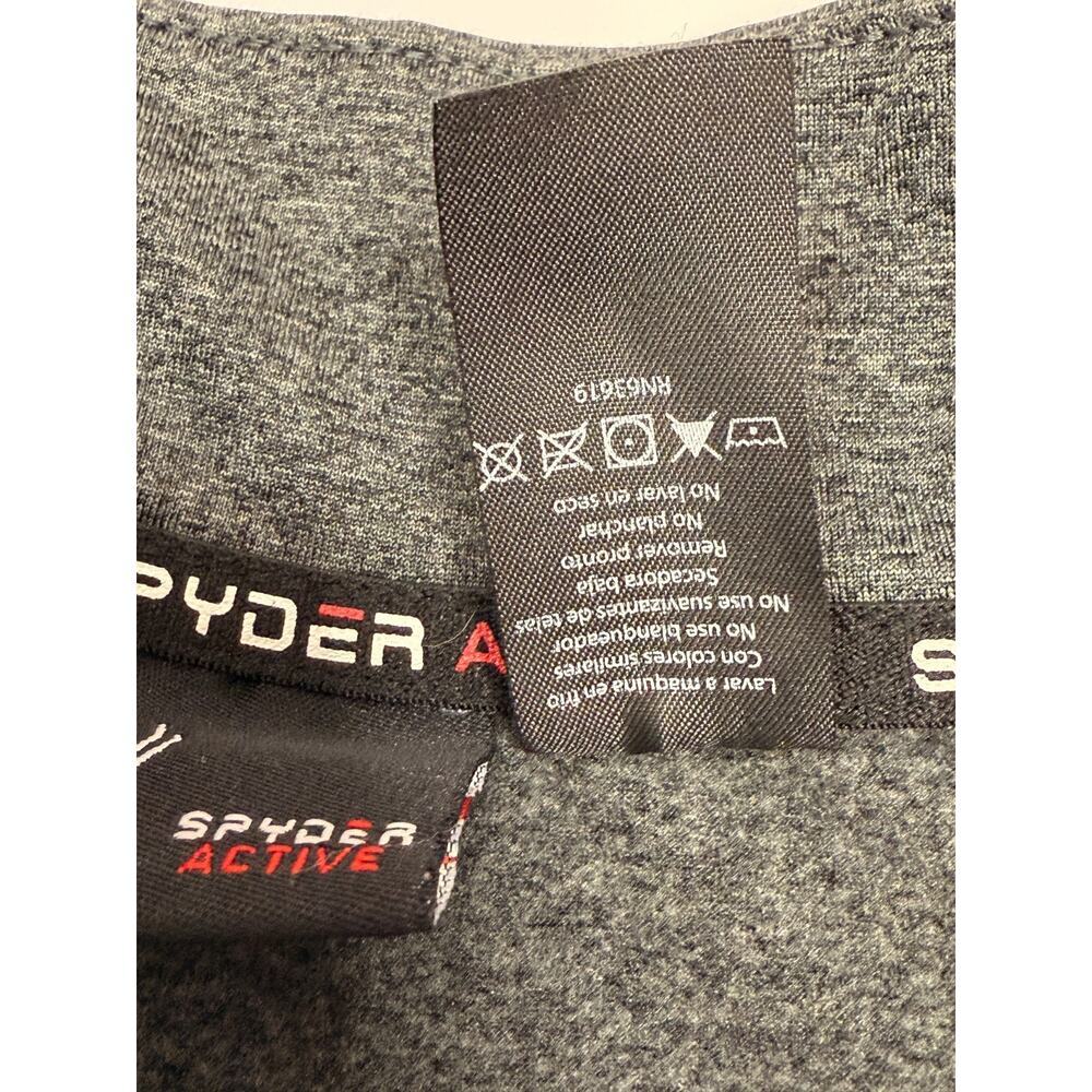 Active Quarter Zip Performance Pullover Gray Stretch Athletic Spyder Large - Picture 7 of 10